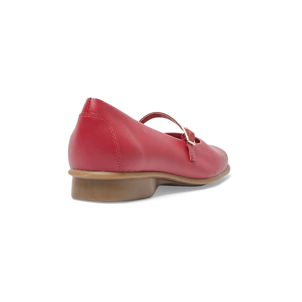 Katrina Ballet Flat in Cherry Leather