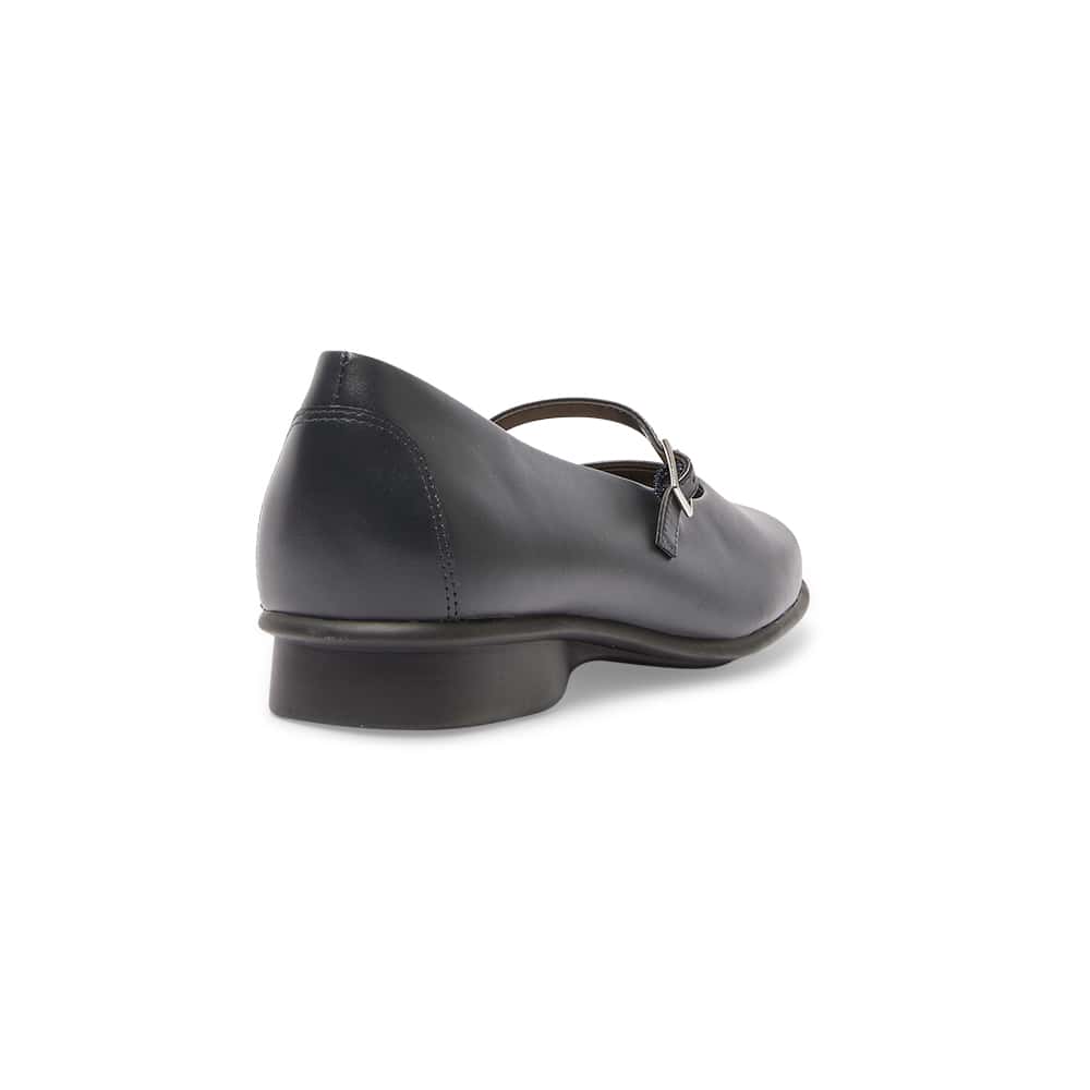 Katrina Flat in Navy Leather