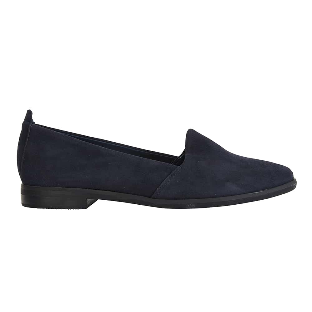 Kelly Flat in Navy Suede