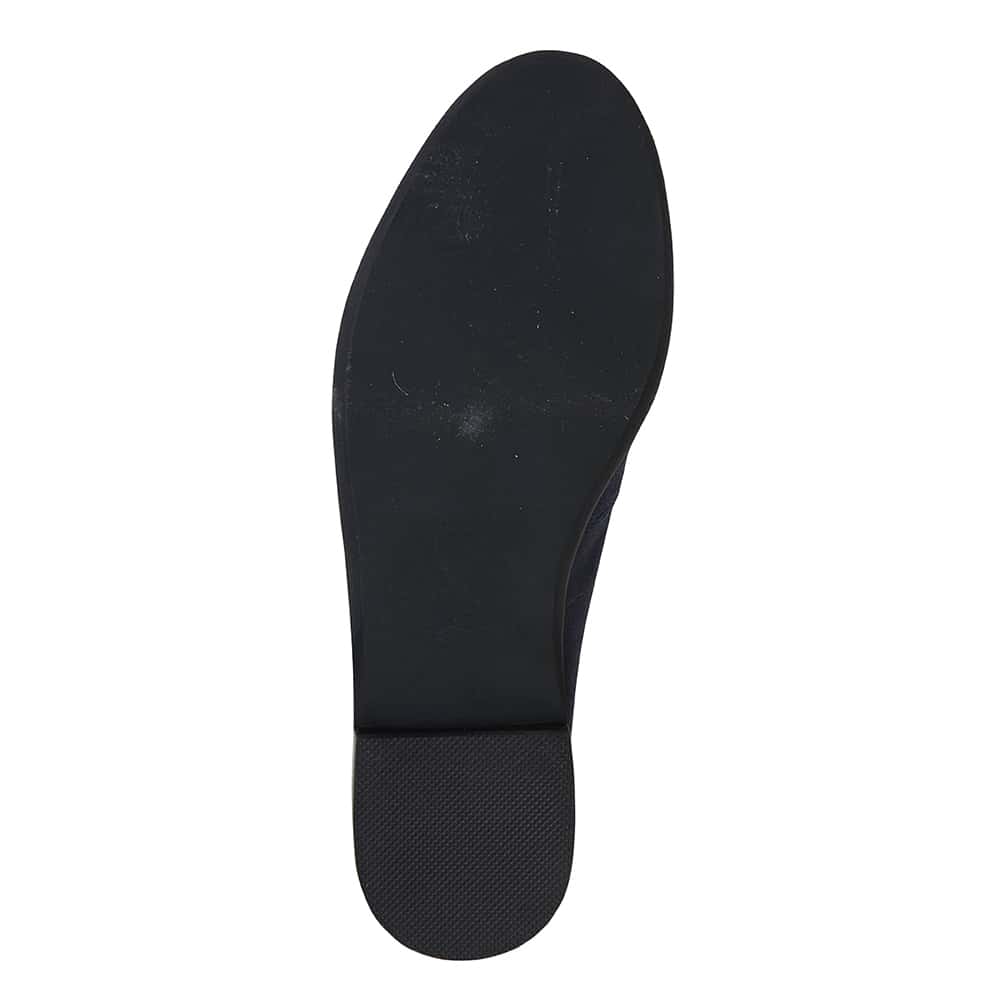 Kelly Flat in Navy Suede