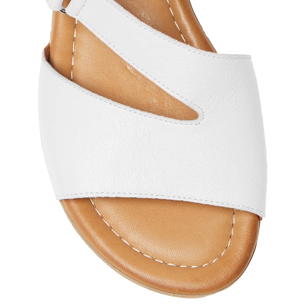 Kenya Sandal in White Leather