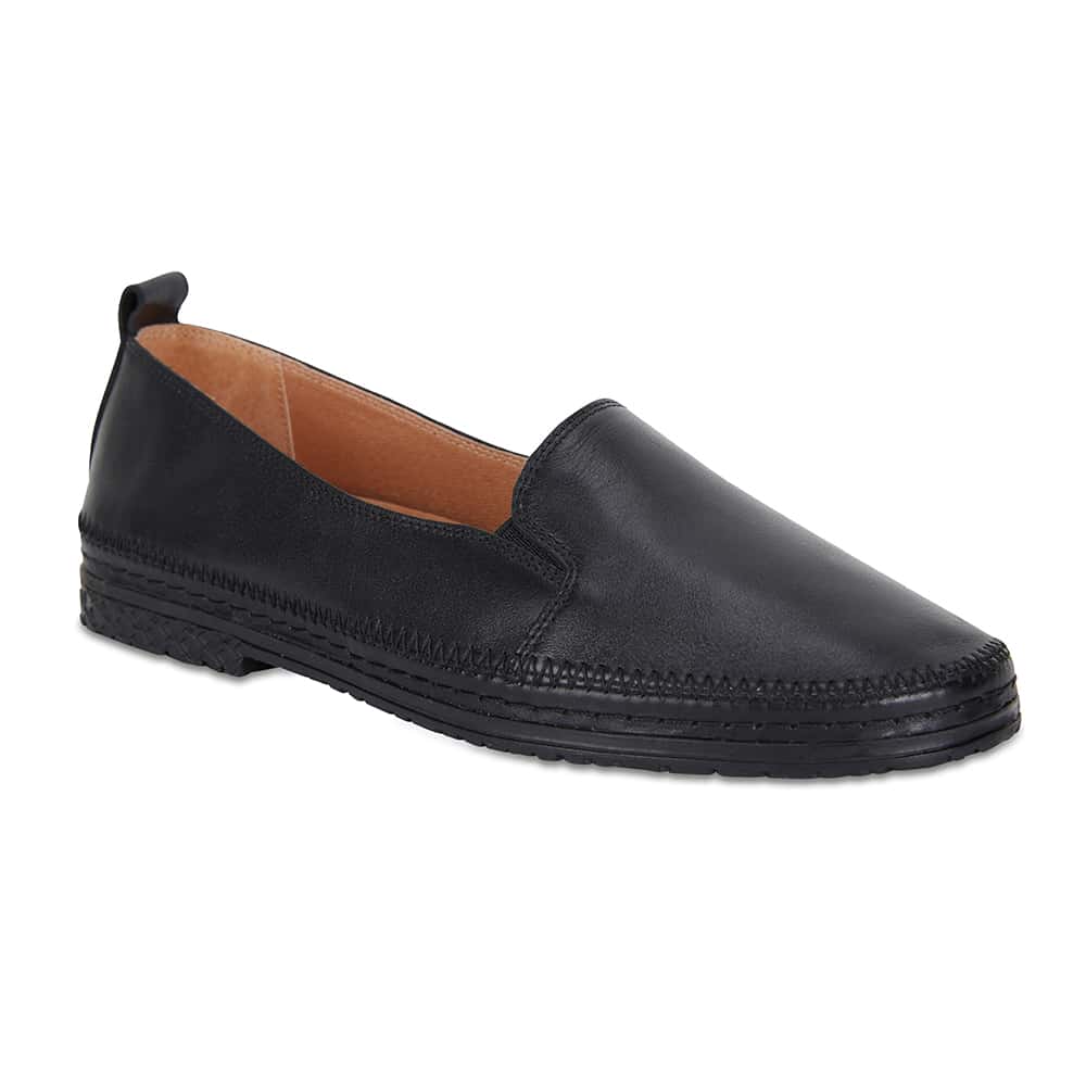 Kyla Loafer in Black Leather
