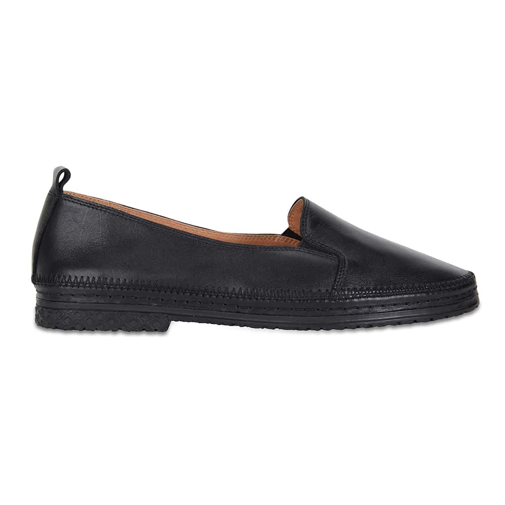 Kyla Loafer in Black Leather