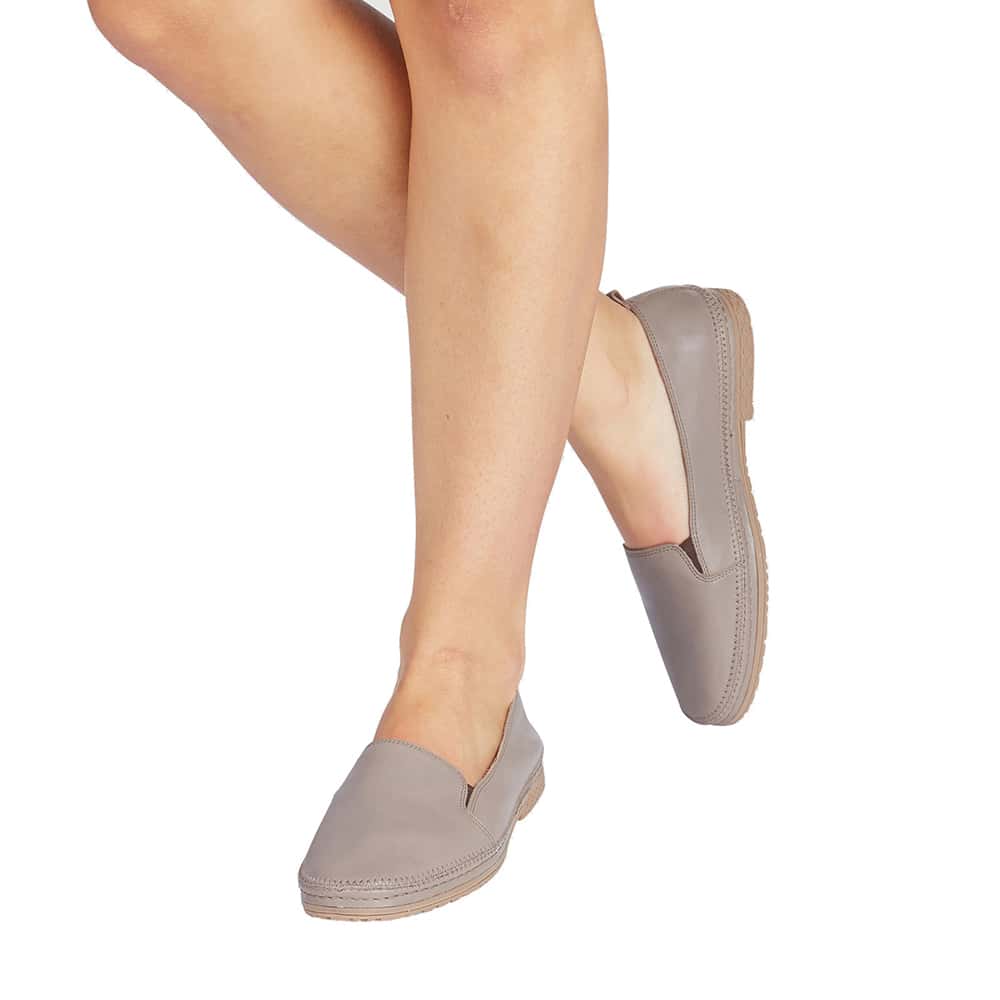 Kyla Loafer in Stone Leather