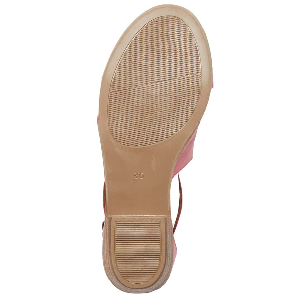 Laguna Sandal in Fuschia And Cognac Leather