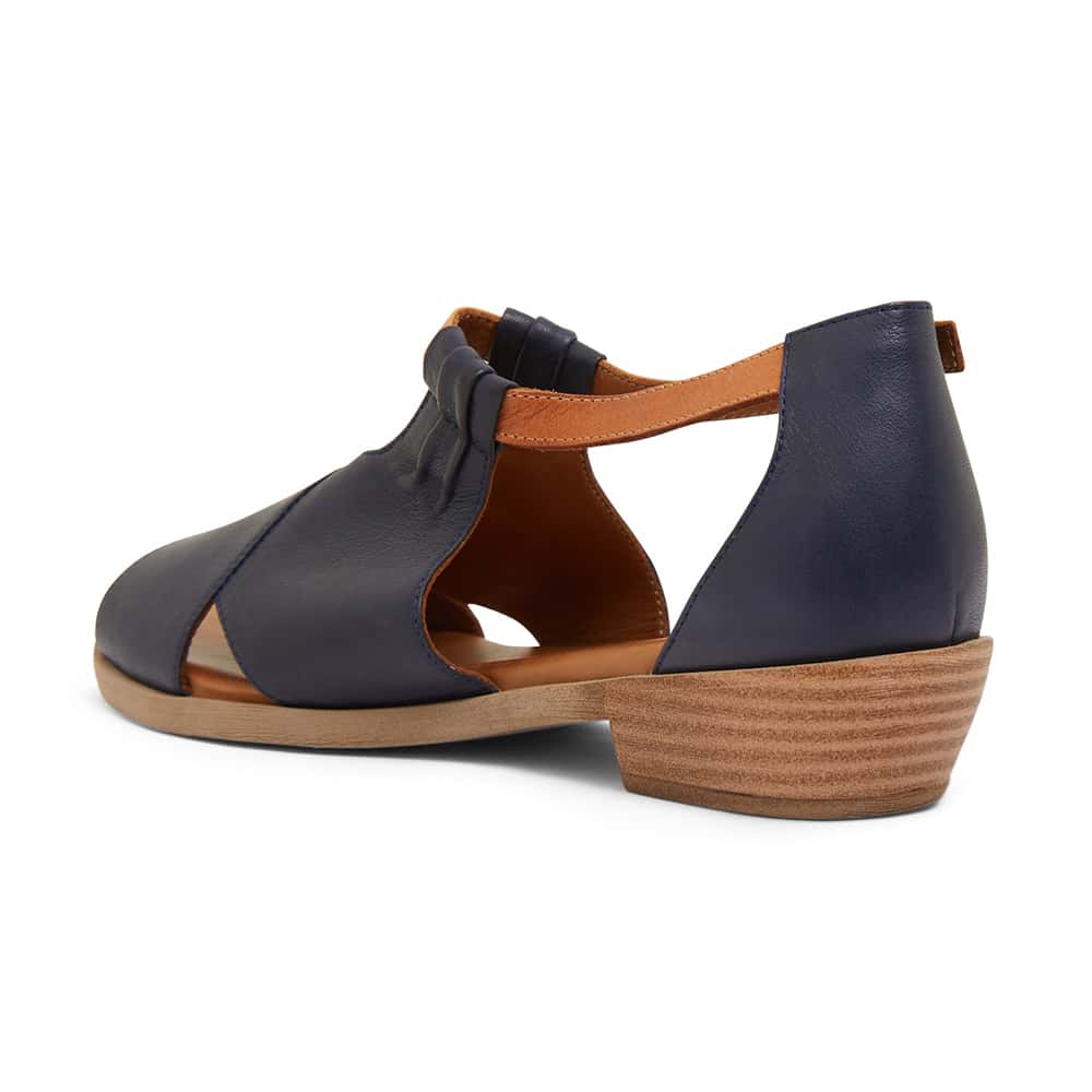 Laguna Sandal in Navy And Cognac Leather