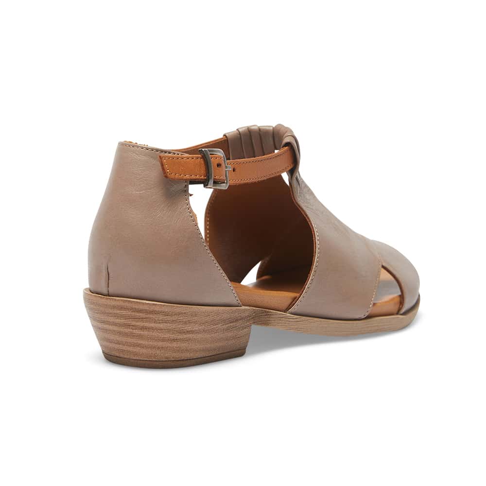 Laguna Sandal in Taupe And Cognac Leather