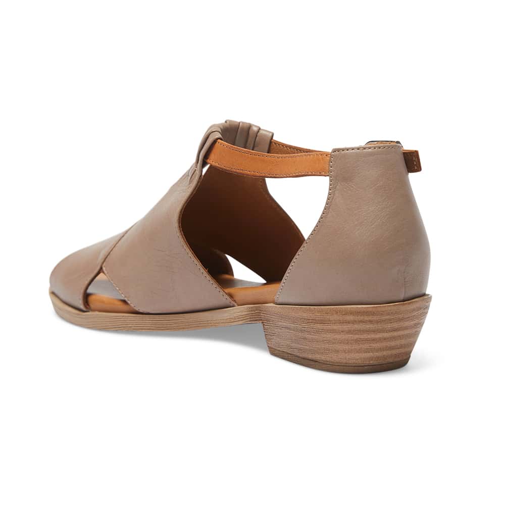 Laguna Sandal in Taupe And Cognac Leather