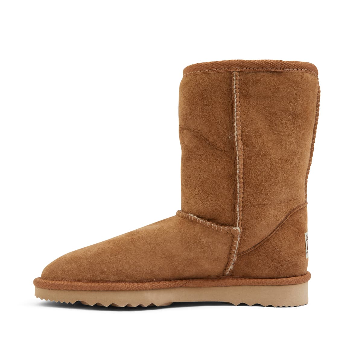 Low Slipper in Tan Smooth Fabric