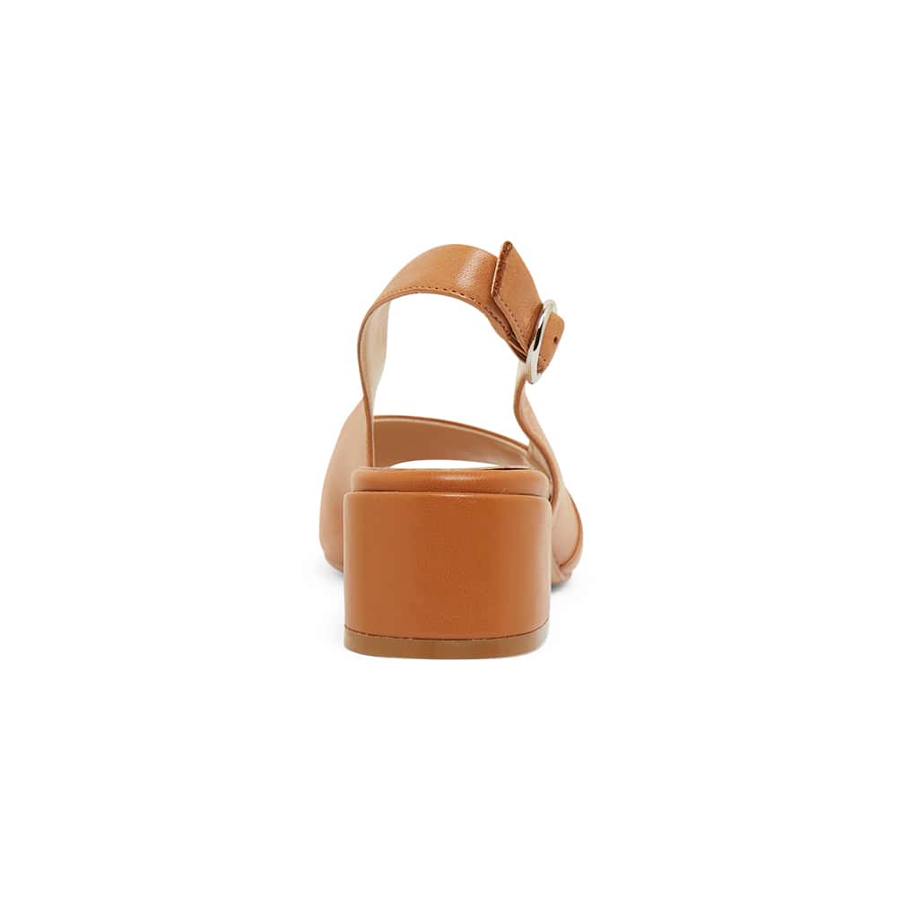 Macy Heel in Tan Leather