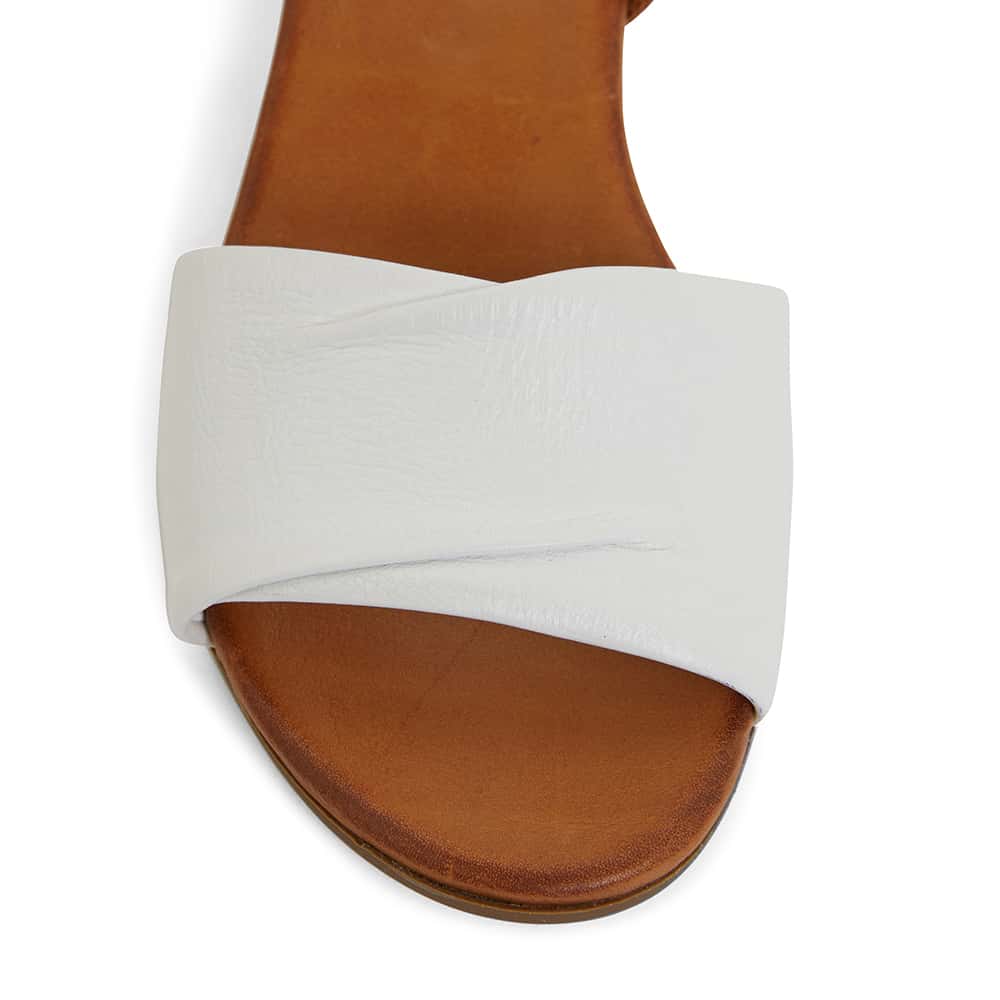 Maisy Heel in White Leather