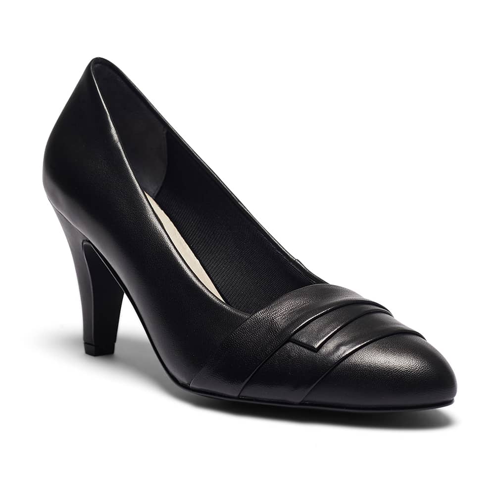 Matilda Heel in Black Leather