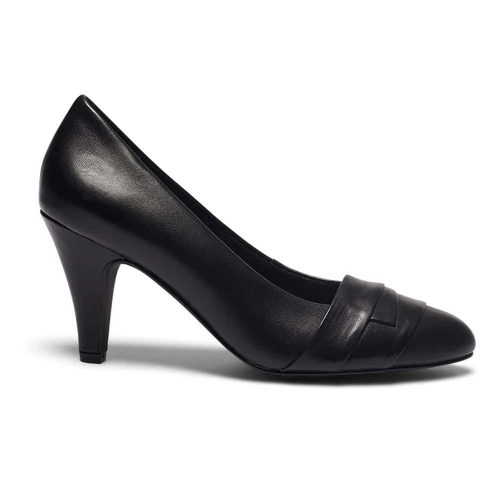 Matilda Heel in Black Leather