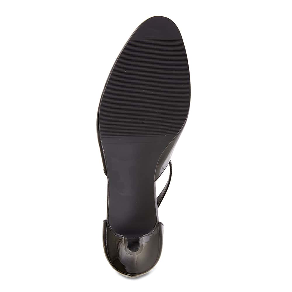 Melody Heel in Black Patent