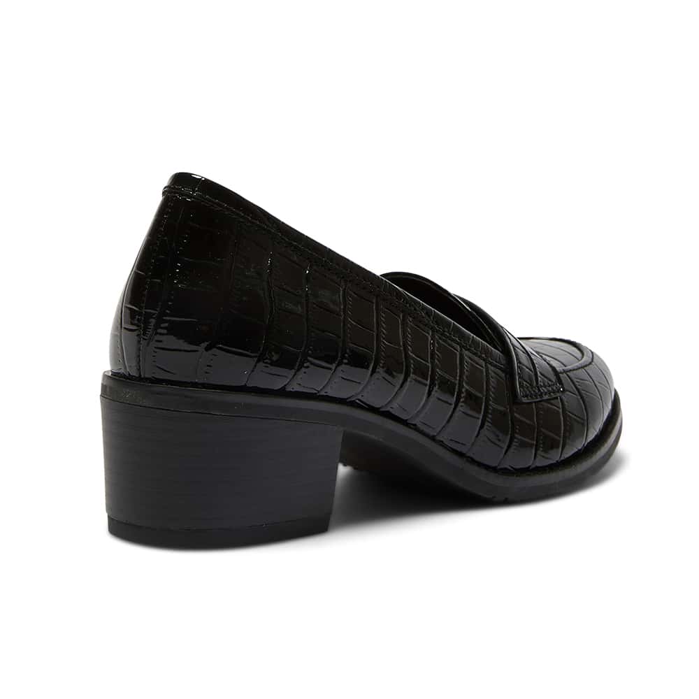 Napoli Loafer in Black Croc