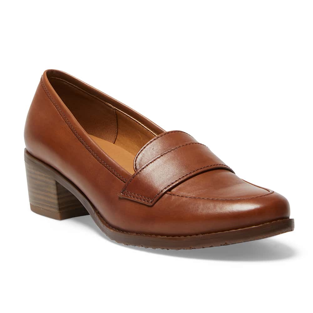 Napoli Loafer in Mid Brown Leather