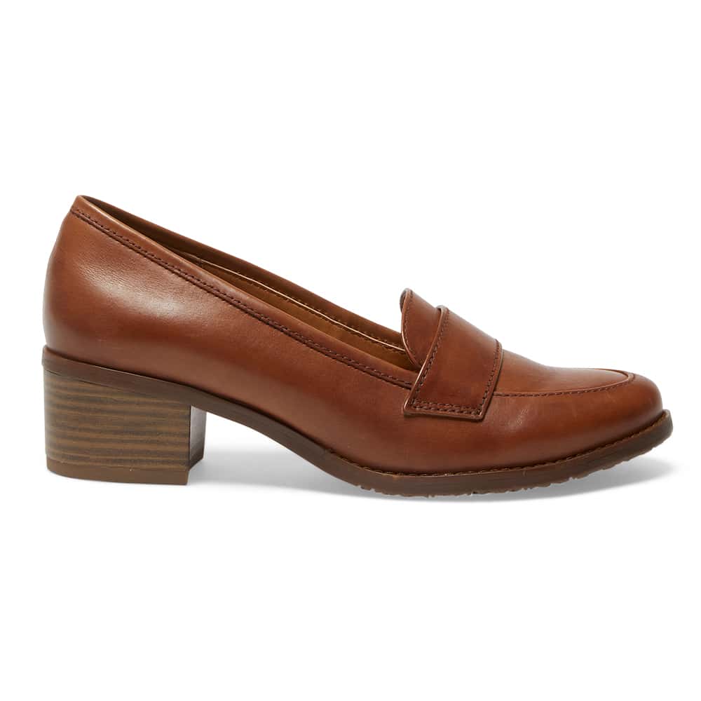 Napoli Loafer in Mid Brown Leather