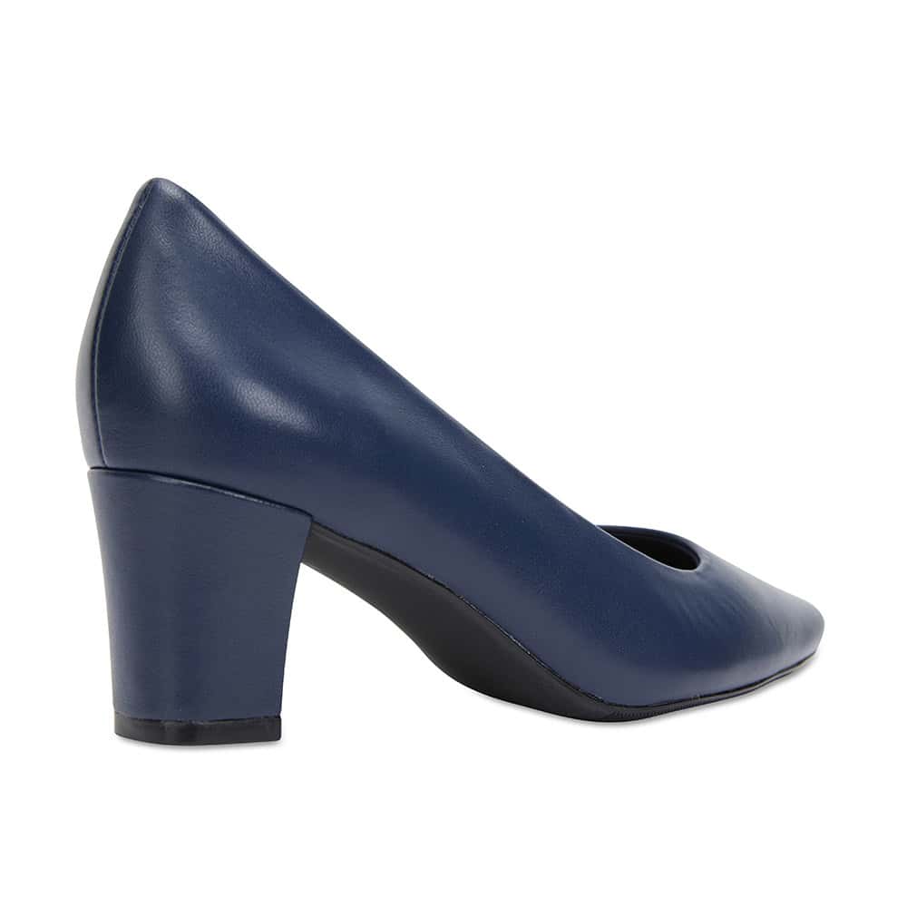 Nicole Heel in Navy Leather | Easy Steps | Shoe HQ