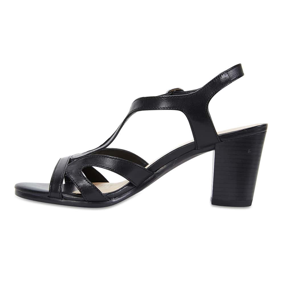 Odette Heel in Black Leather