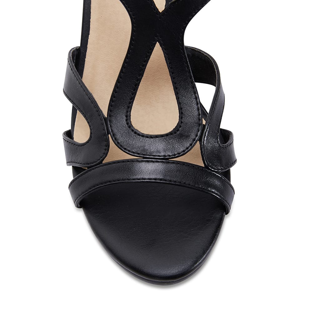 Odette Heel in Black Leather