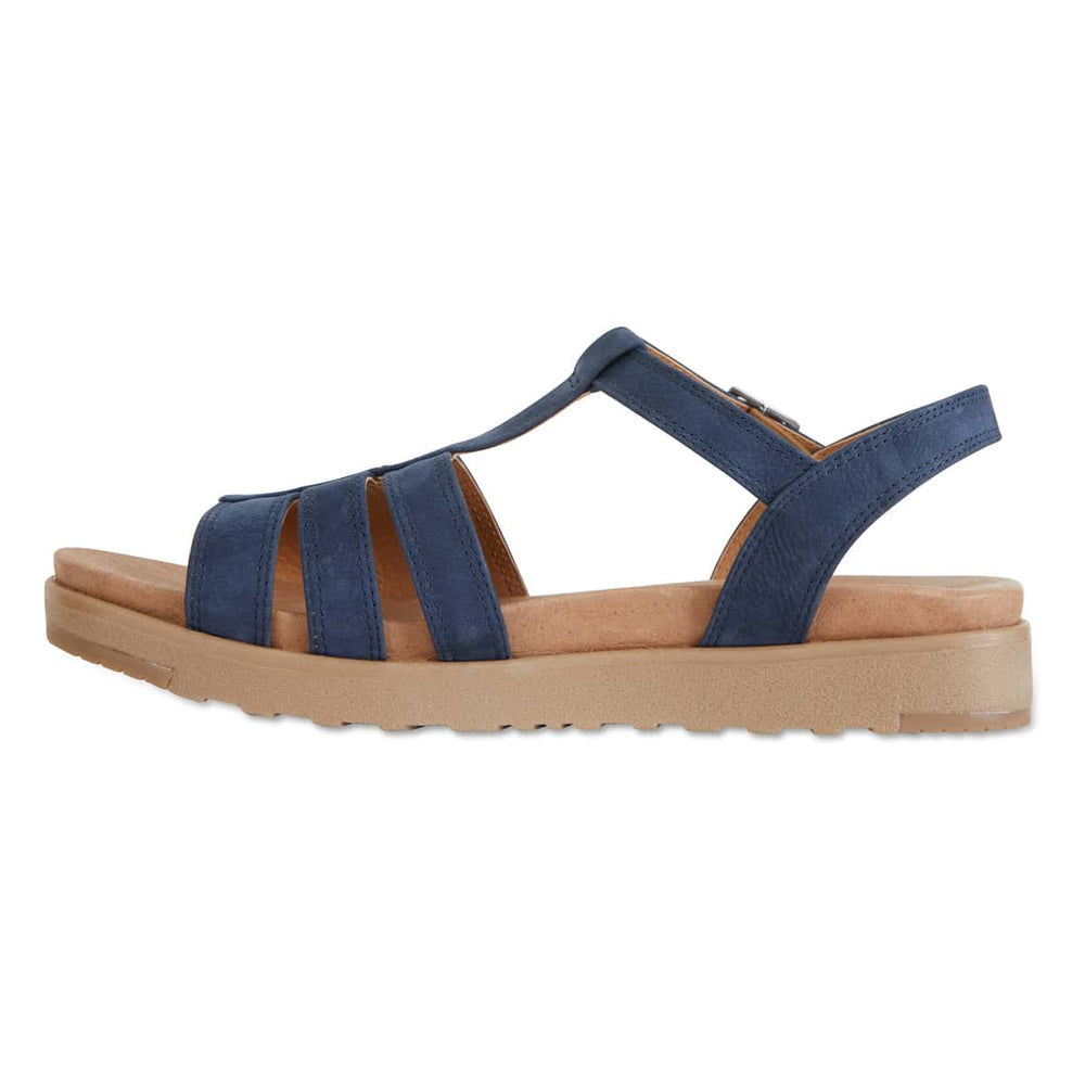 Ohio Sandal in Navy Leather
