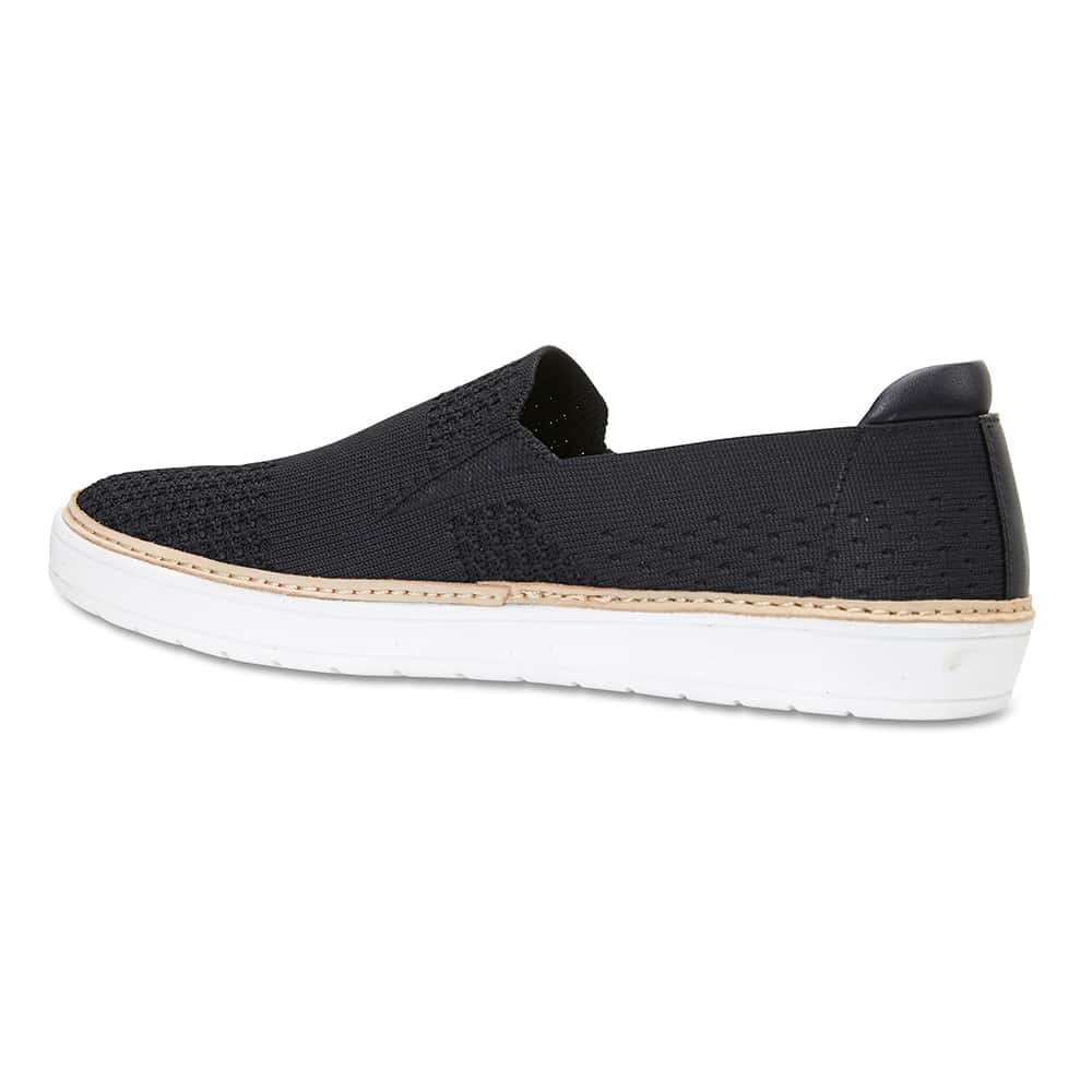 Onyx Loafer in Black Fabric