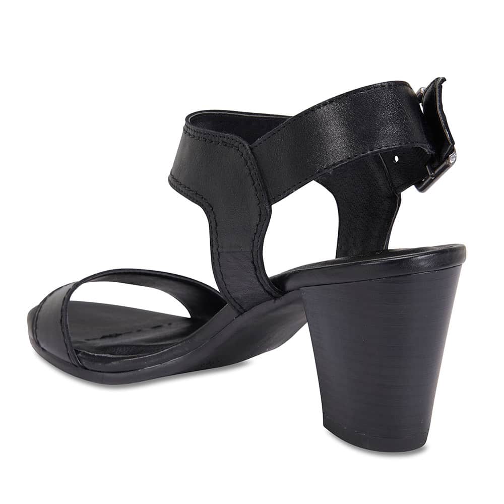Opal Heel in Black Leather