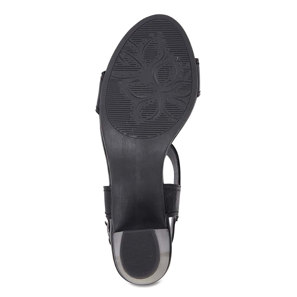 Opal Heel in Black Leather