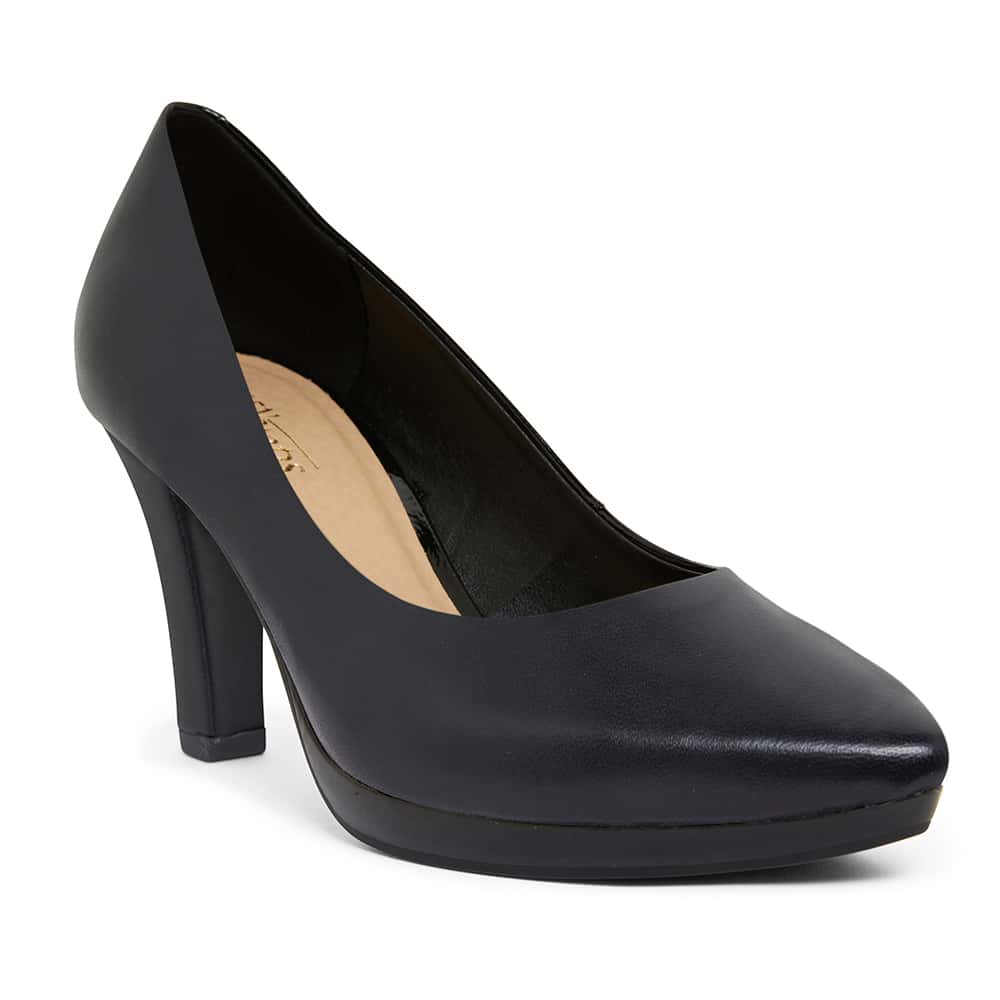 Opera Heel in Black Leather