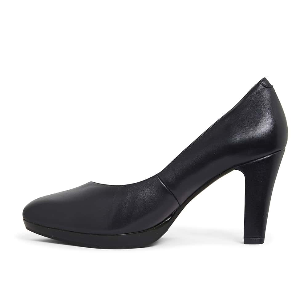 Opera Heel in Black Leather