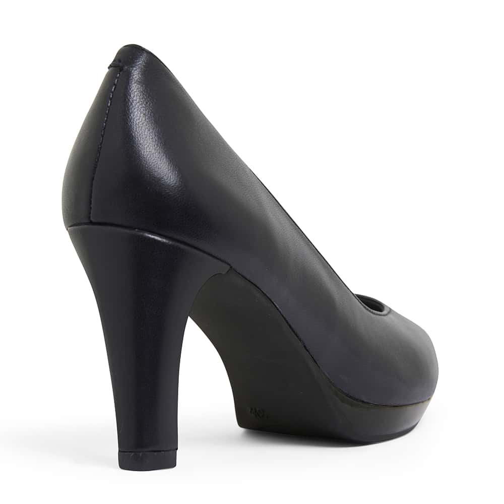 Opera Heel in Black Leather