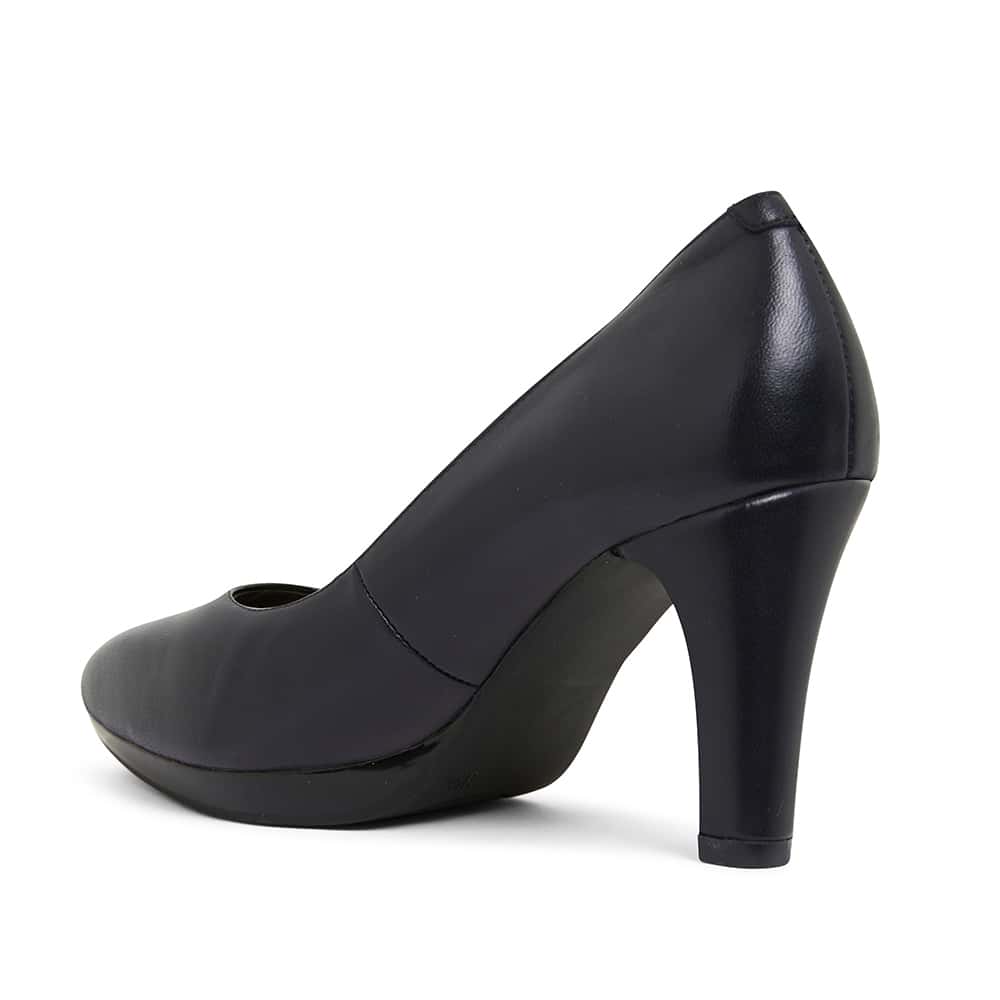 Opera Heel in Black Leather