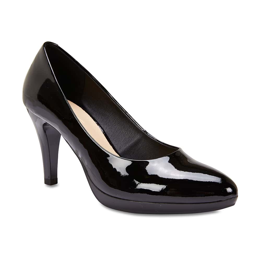 Opus Heel in Black Patent