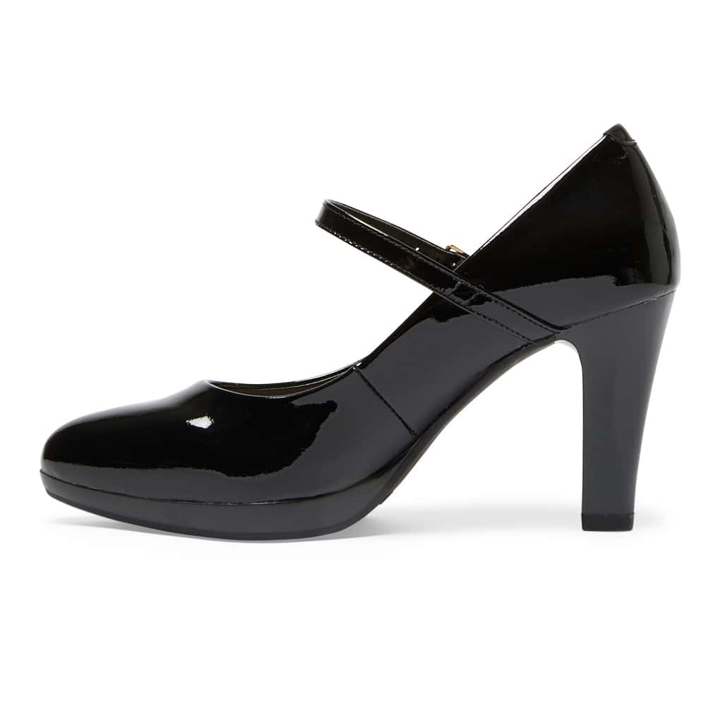 Otis Heel in Black Patent