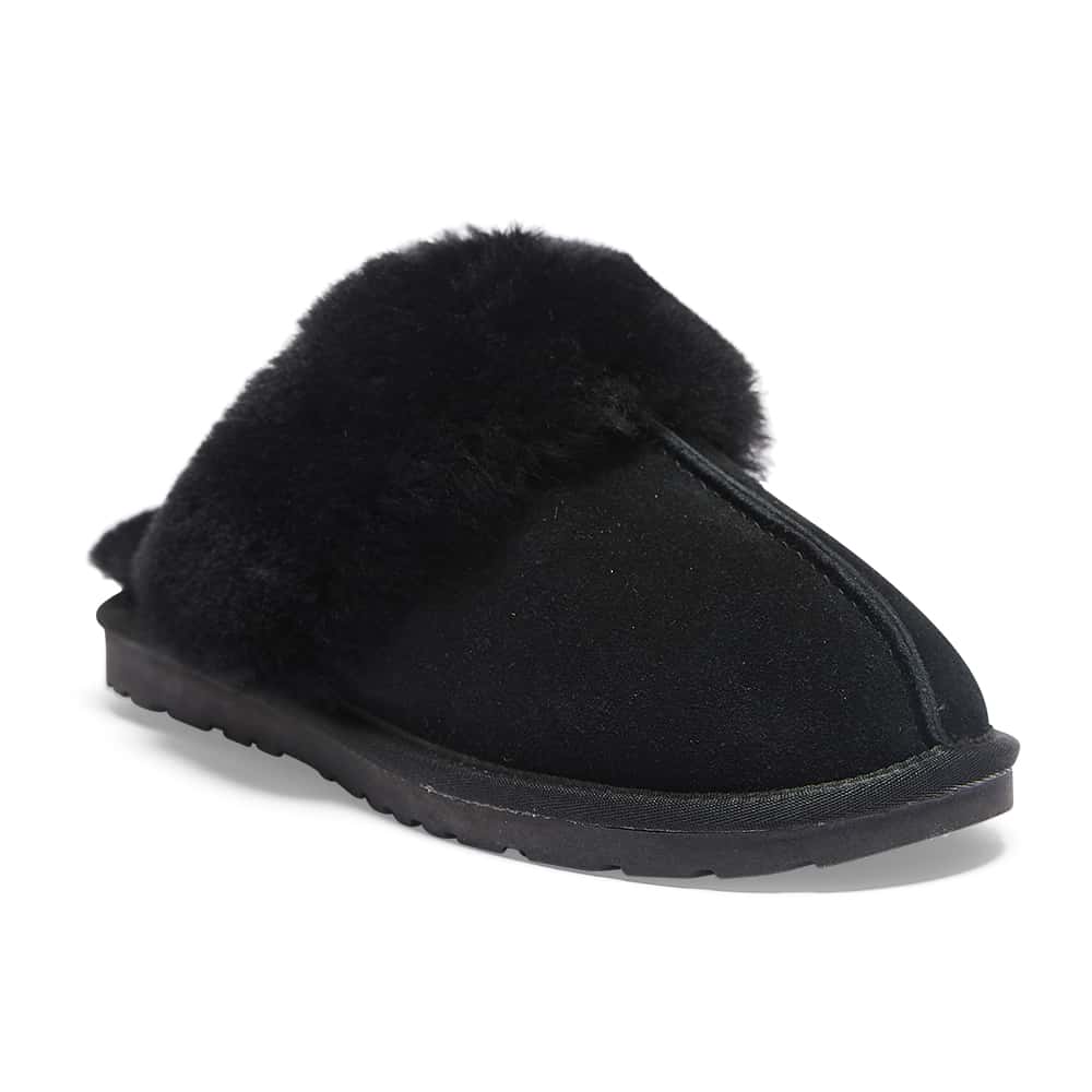 Peggy Slipper in Black Suede