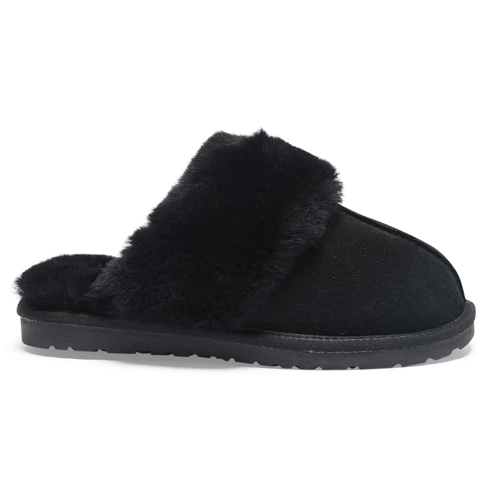 Peggy Slipper in Black Suede