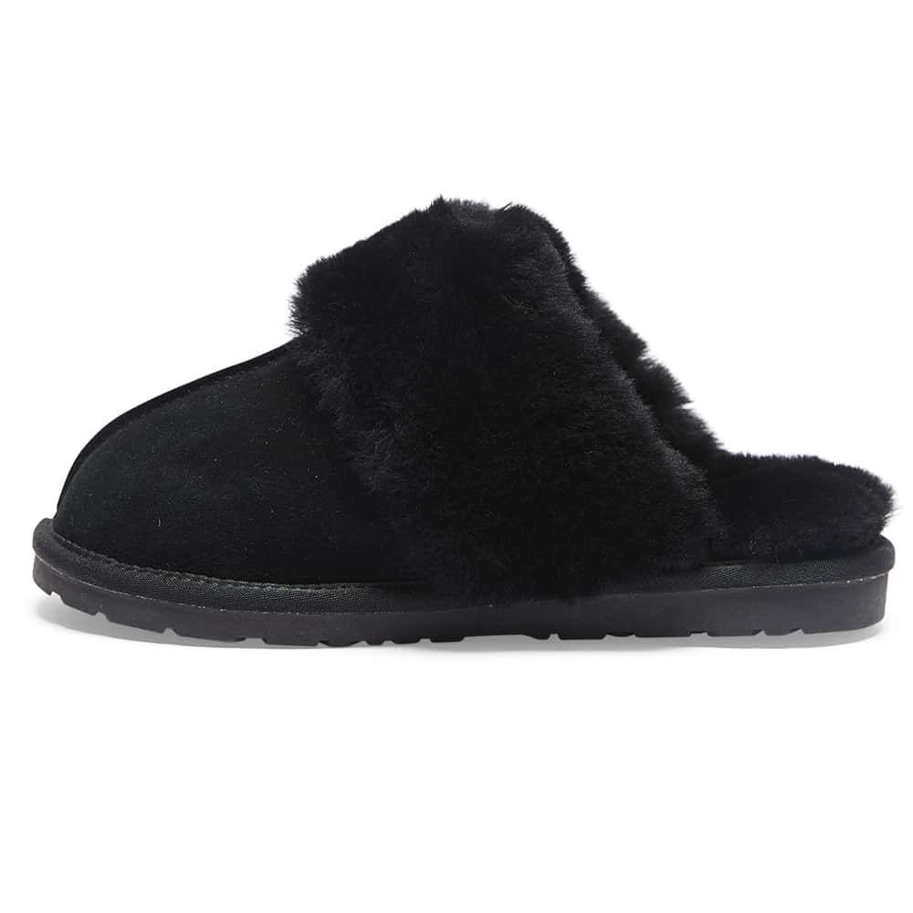Peggy Slipper in Black Suede