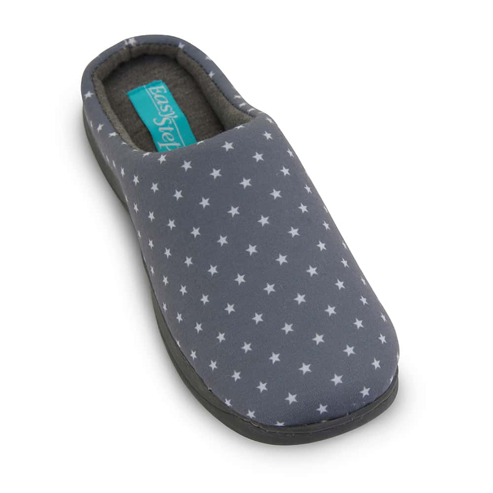 Pence Slipper in Charcoal Star Fabric