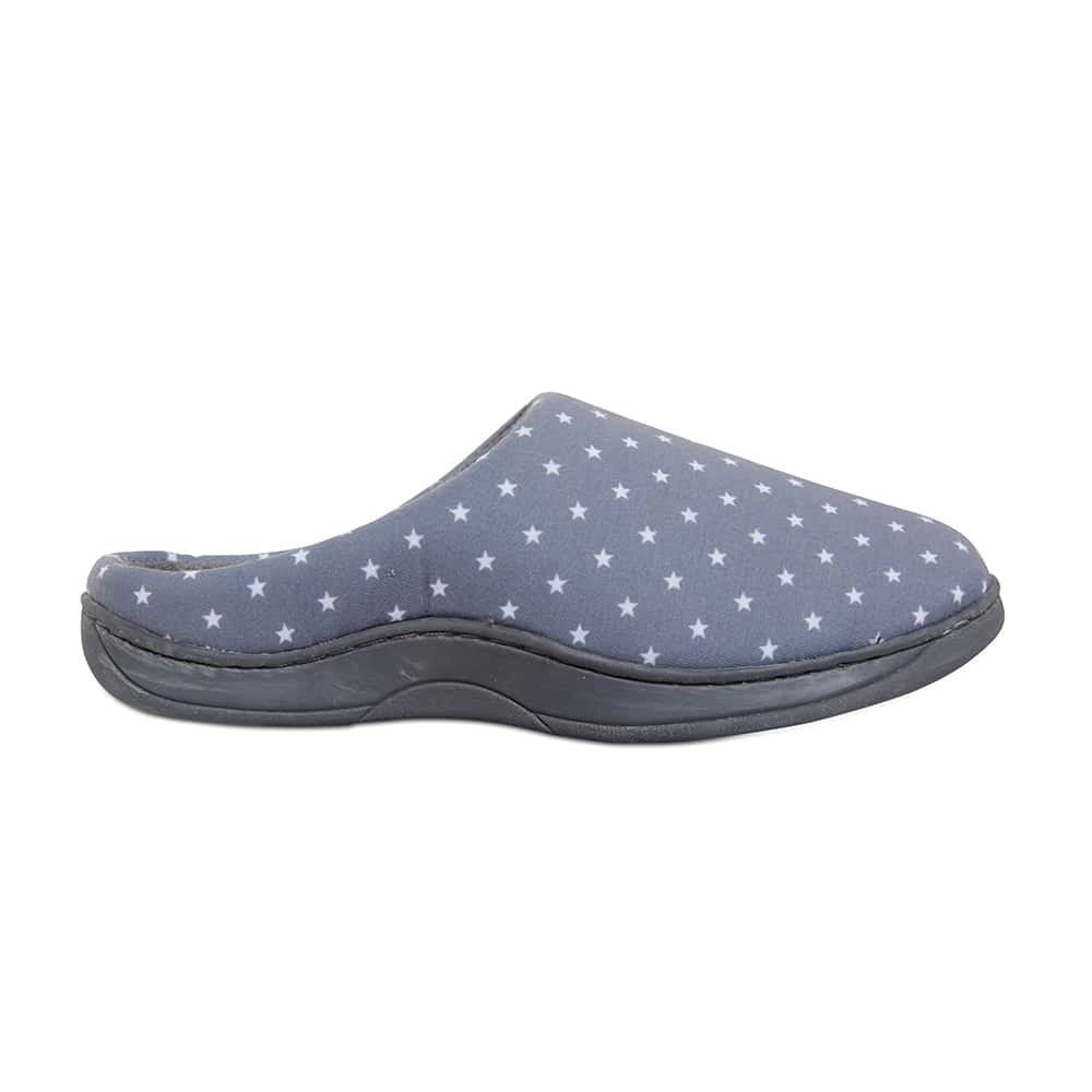 Pence Slipper in Charcoal Star Fabric