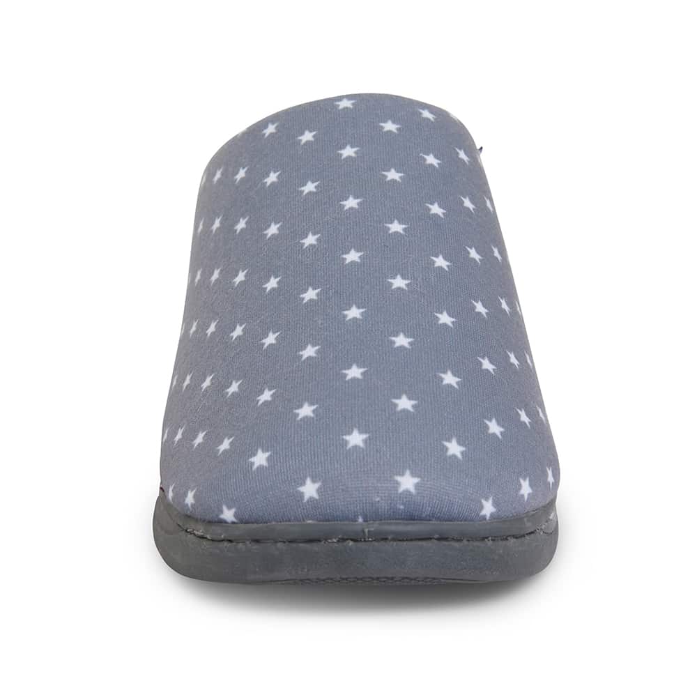 Pence Slipper in Charcoal Star Fabric