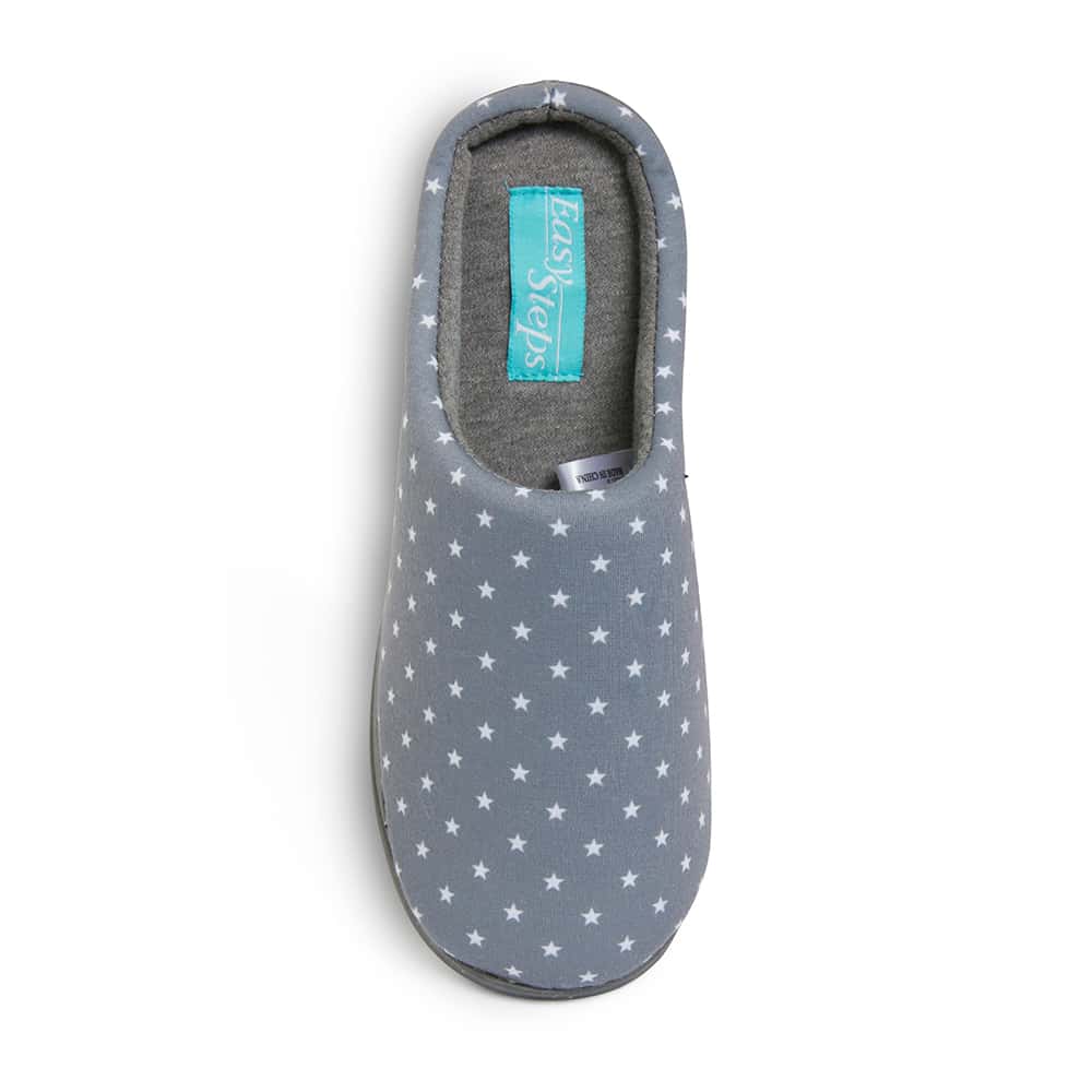 Pence Slipper in Charcoal Star Fabric