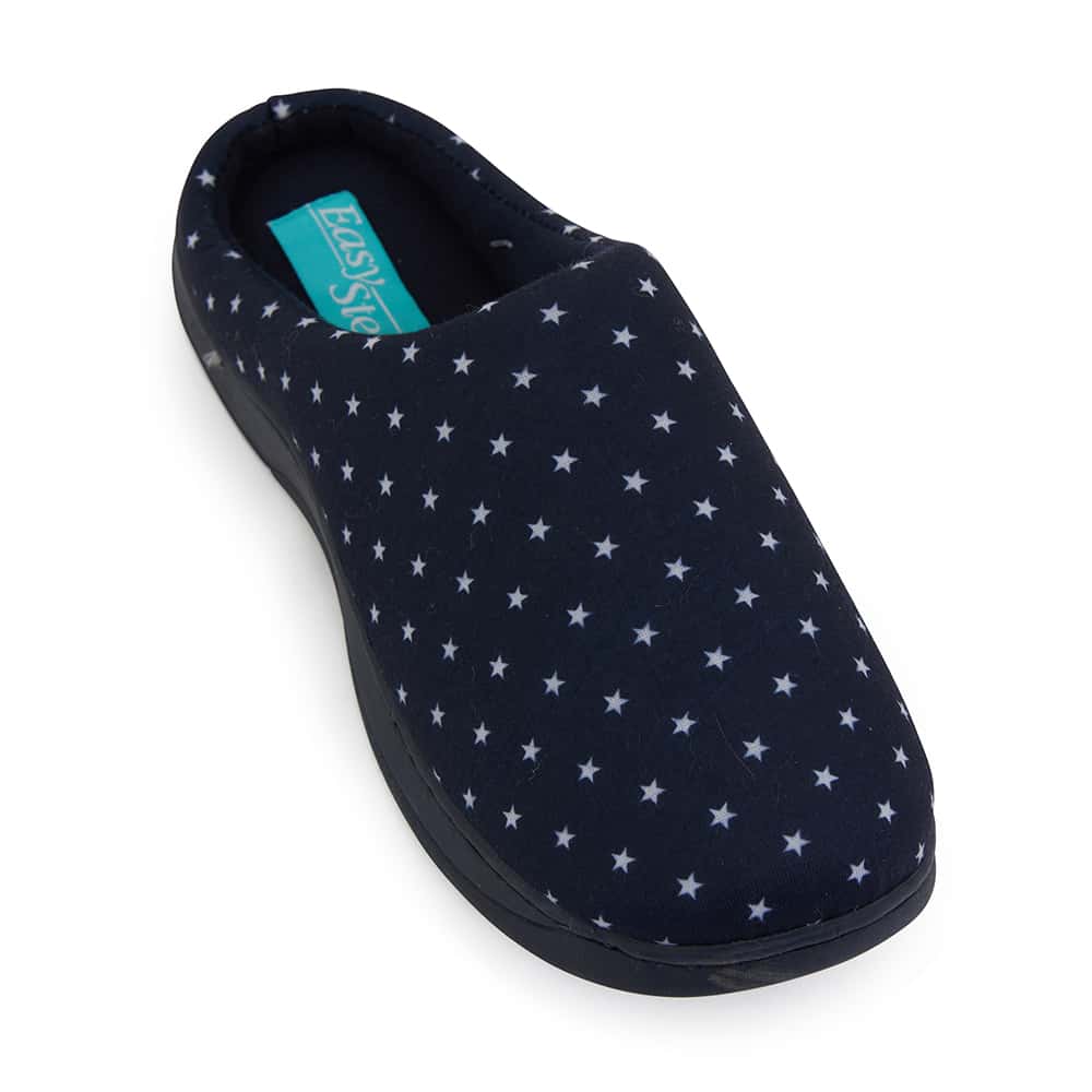 Pence Slipper in Navy Star Fabric