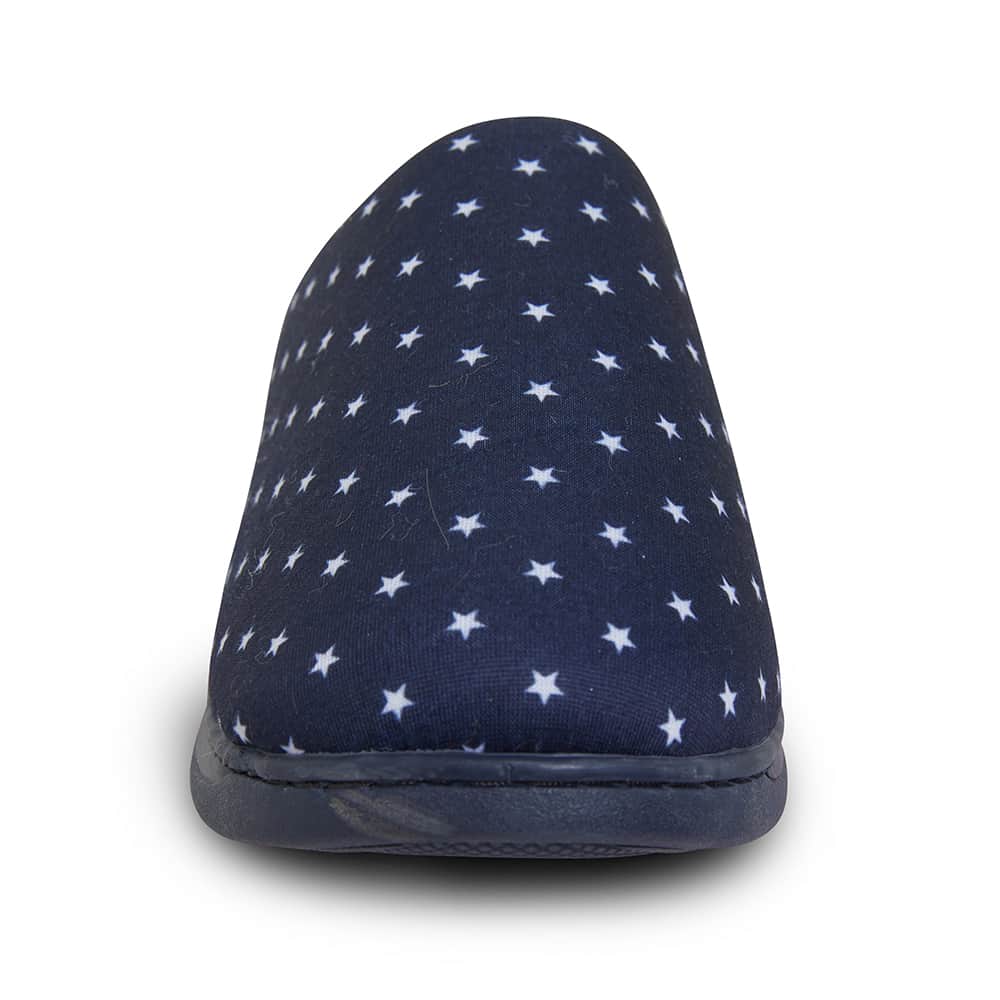 Pence Slipper in Navy Star Fabric