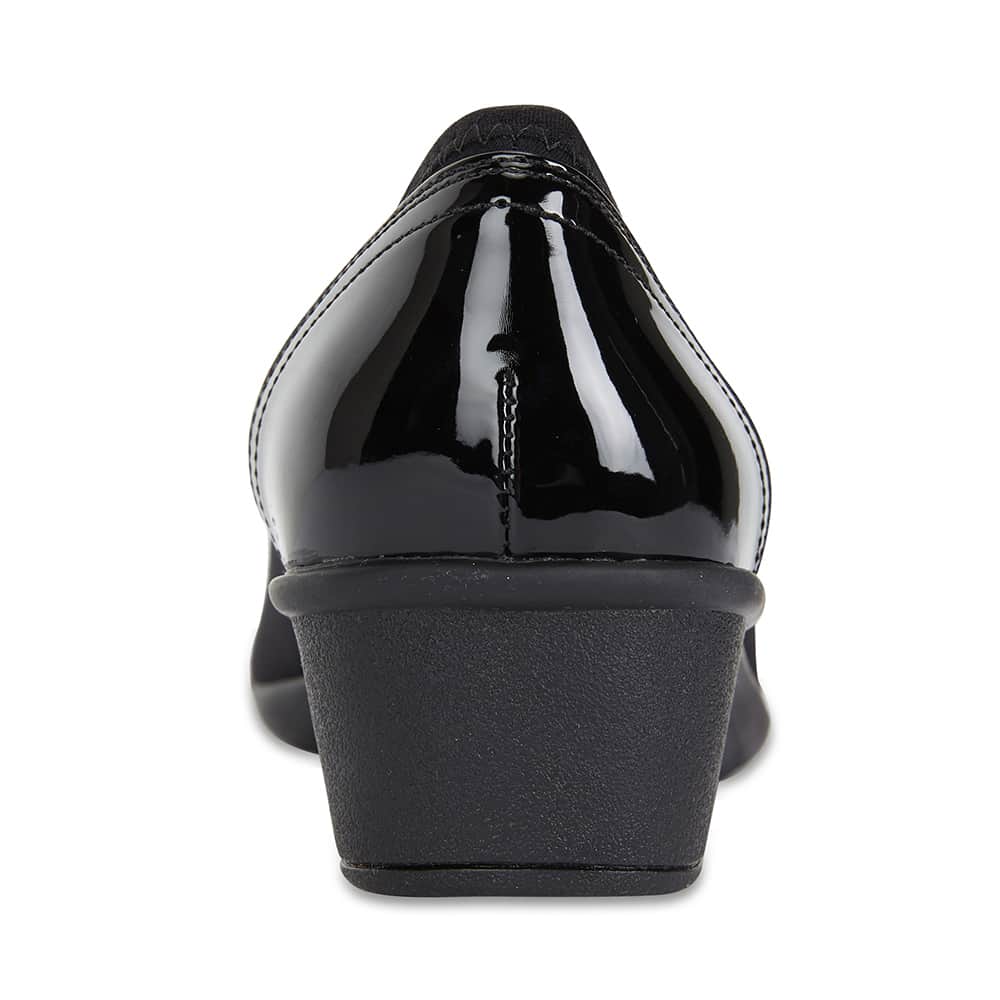 Prague Heel in Black Fabric