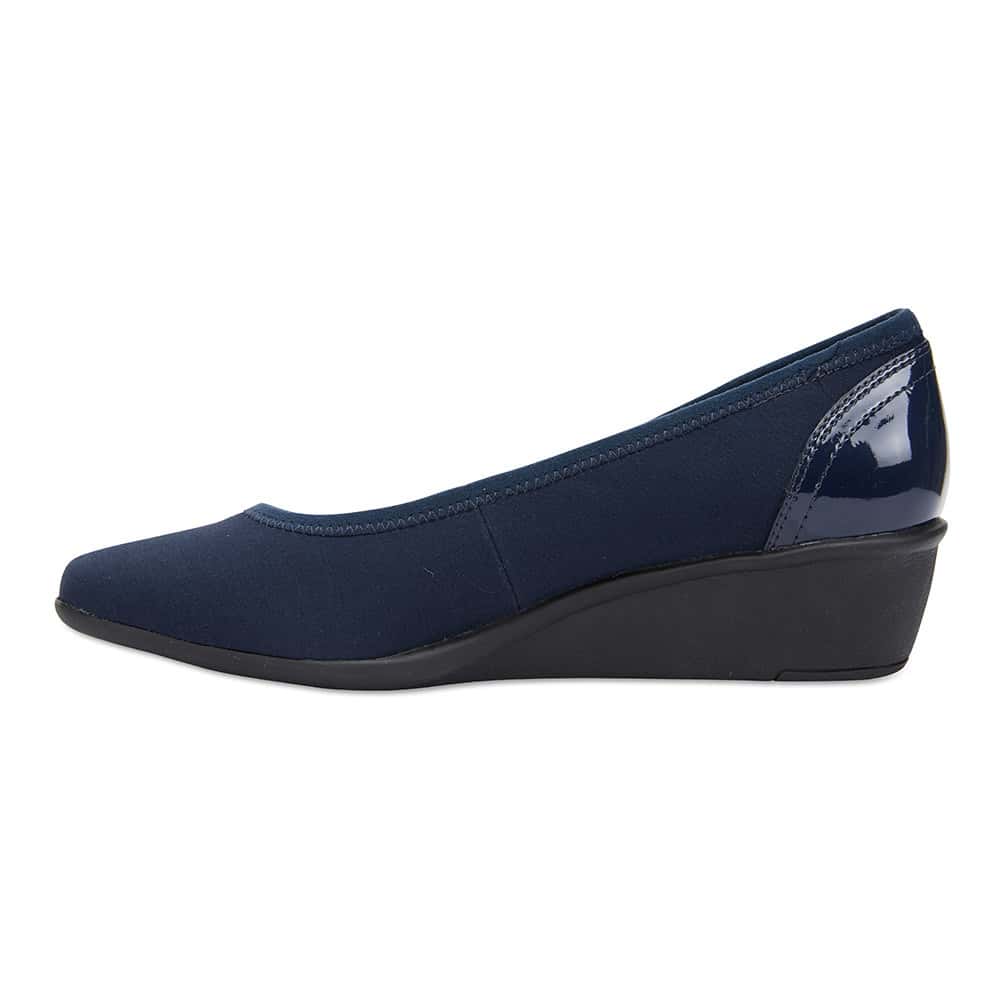 Prague Heel in Navy Fabric