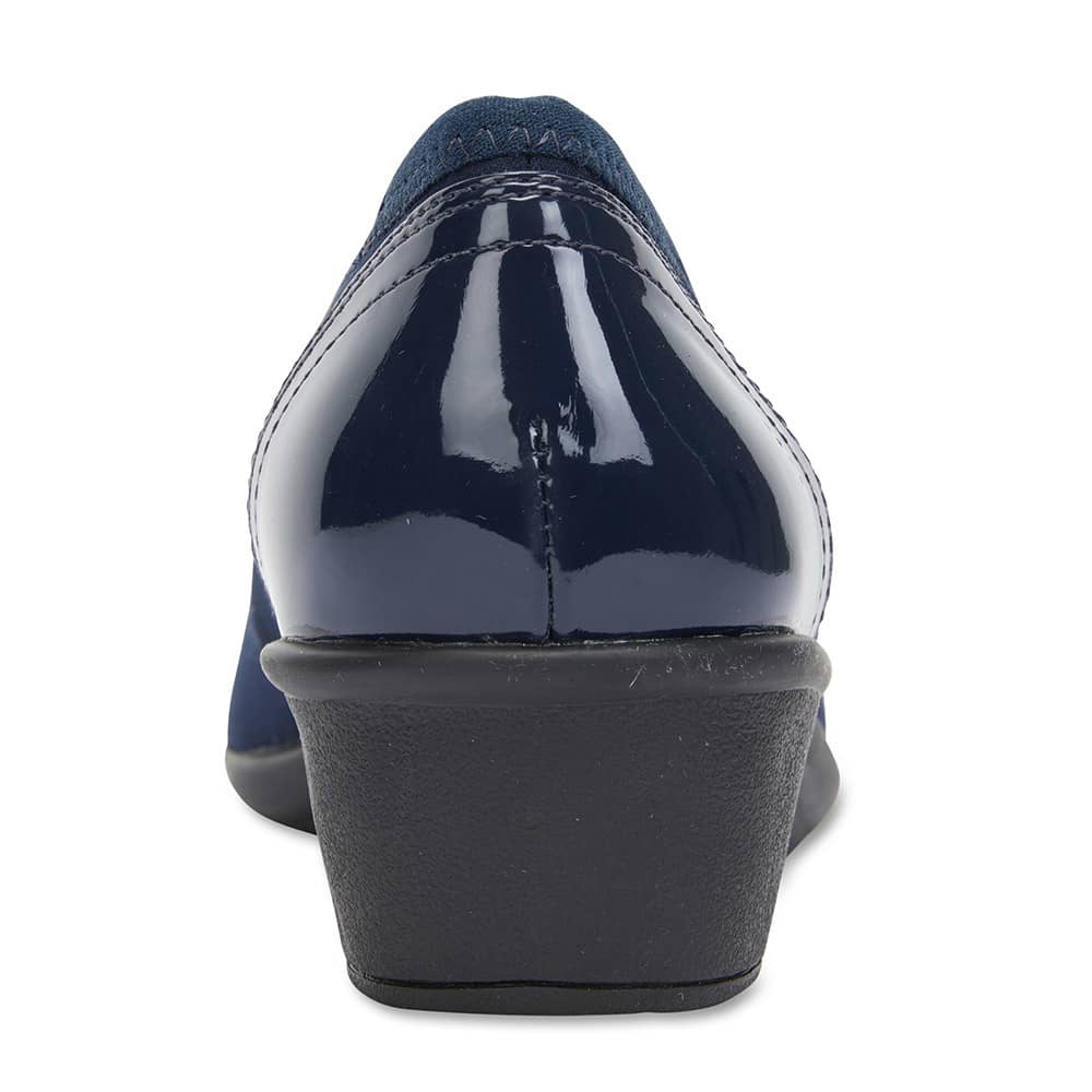 Prague Heel in Navy Fabric