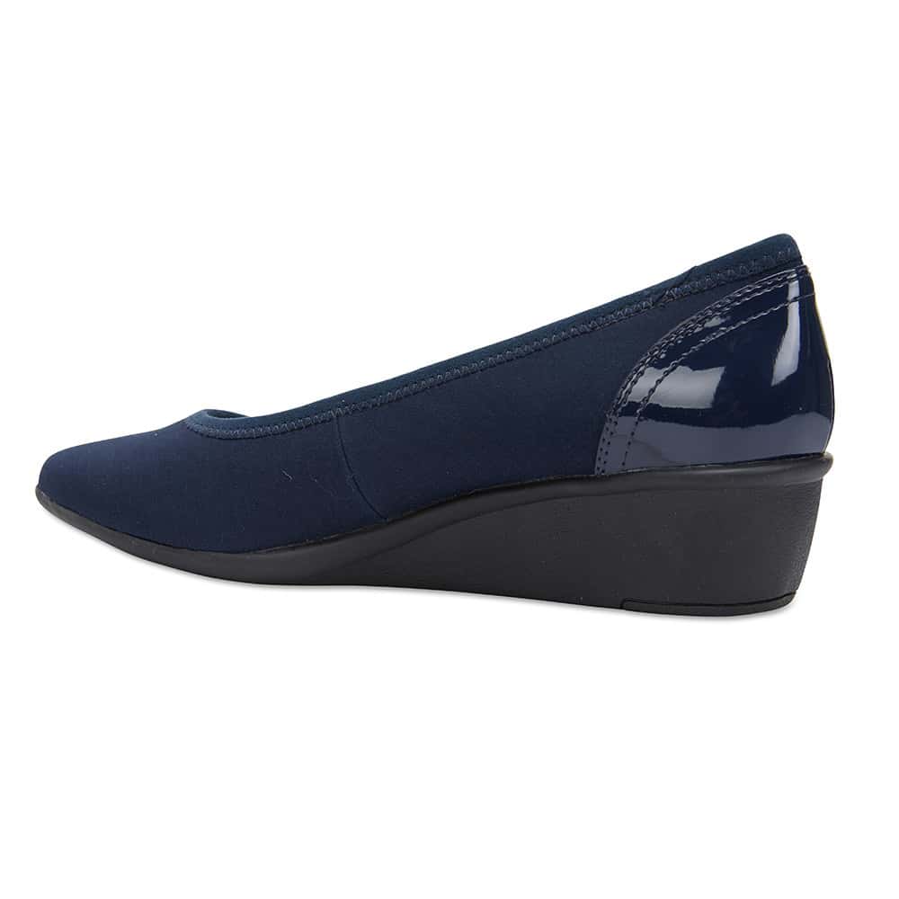 Prague Heel in Navy Fabric