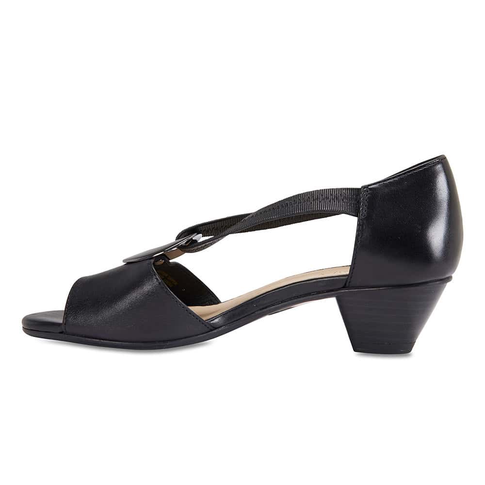 Praise Heel in Black Leather