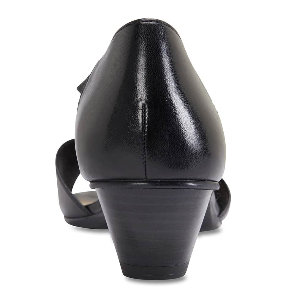 Praise Heel in Black Leather