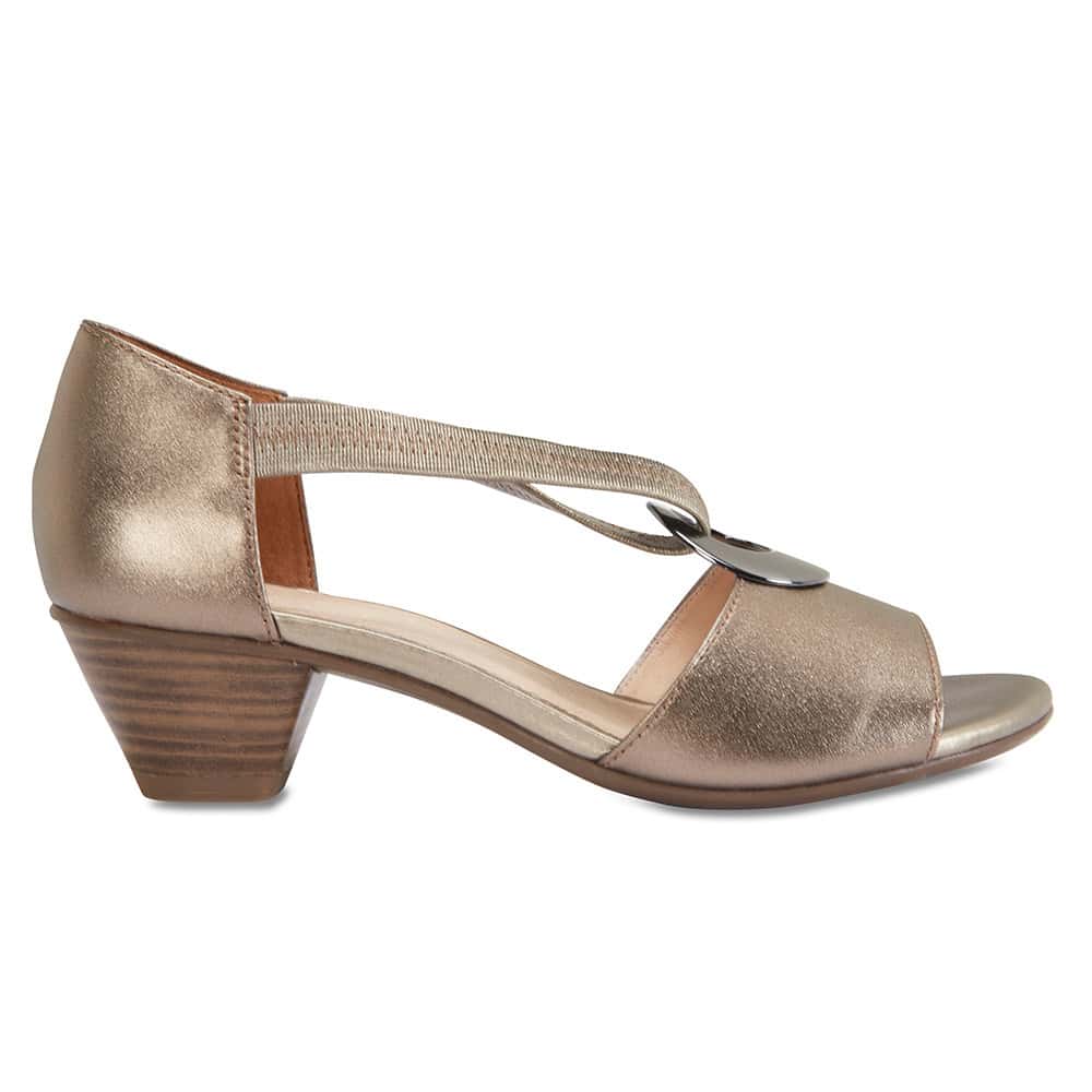 Praise Heel in Pewter Leather